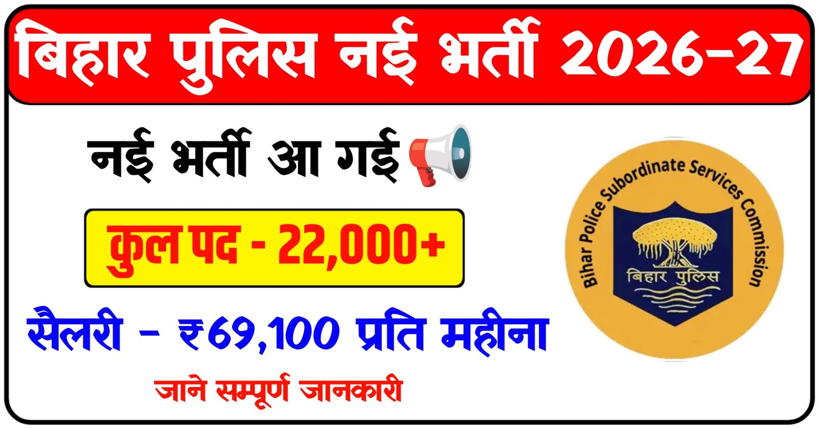 Bihar Police Vacancy 2026