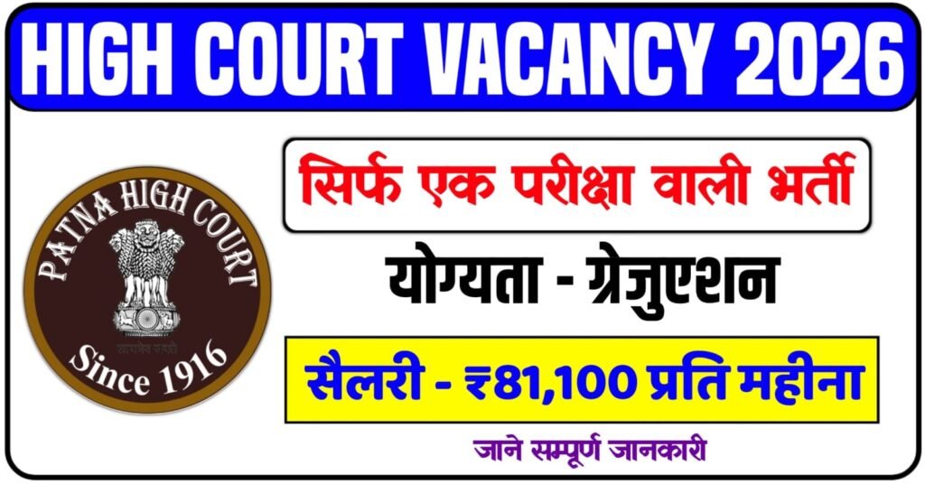 High Court Recruitment 2026