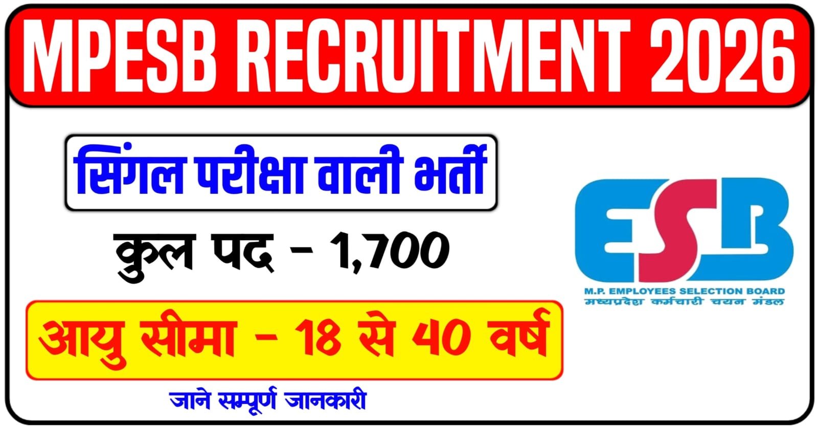 MPESB Recruitment 2026