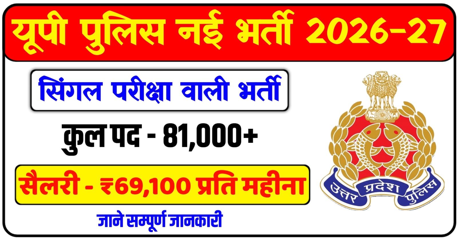 UP Police Vacancy 2026